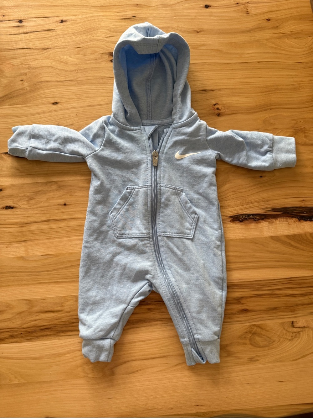 Nike Baby Hooded Long Sleeve Zip Up Coverall
